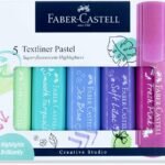Faber-Castell Pastel textiners or highlighters, super fluorescent set of 5
