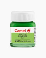Camel Acrylic Colours Individual bottle of Light Green in 15 ml