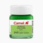 Camel Acrylic Colours Individual bottle of Light Green in 15 ml