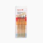 Camel  White  Bristle  Brushes  Assorted  pack  of  7  brushes,  Flat  -  Series  56