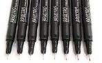BRUSTRO Professional Pigment Based Fineliner Pen |Black| Set of 8 - Tip Size 0.05, 0.1, 0.2, 0.3, 0.4, 0.5, 0.6 and 0.8mm - Image 2