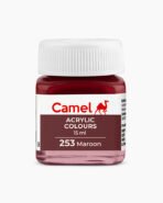 Camel Acrylic Colours  Individual bottle of Maroon in 15 ml