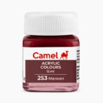 Camel Acrylic Colours  Individual bottle of Maroon in 15 ml