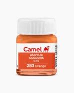 Camel Acrylic Colours Individual bottle of Orange in 15 ml