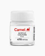 Camel Acrylic Colours Individual bottle of White in 15 ml