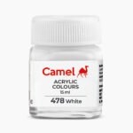 Camel Acrylic Colours Individual bottle of White in 15 ml