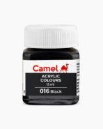 Camel Acrylic Colours  Individual bottle of Black in 15 ml