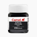 Camel Acrylic Colours  Individual bottle of Black in 15 ml