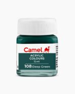Camel Acrylic Colours  Individual bottle of Deep Green in 15 ml