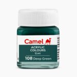 Camel Acrylic Colours  Individual bottle of Deep Green in 15 ml