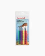 Camel  Champ  Brushes  Assorted  pack  of  7  brushes,  Flat  -  Series  65
