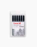 Camel  Fine  Liner  Pens  Assorted  pack  of  6  pens  with  6  free  A6  postcards