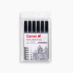 Camel  Fine  Liner  Pens  Assorted  pack  of  6  pens  with  6  free  A6  postcards