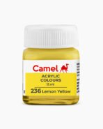 Camel Acrylic Colours  Individual bottle of Lemon Yellow in 15 ml