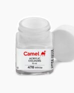Camel Acrylic Colours Individual bottle of White in 15 ml - Image 2