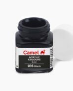 Camel Acrylic Colours  Individual bottle of Black in 15 ml - Image 2