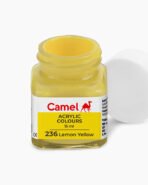 Camel Acrylic Colours  Individual bottle of Lemon Yellow in 15 ml - Image 2