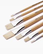Camel  White  Bristle  Brushes  Assorted  pack  of  7  brushes,  Flat  -  Series  56 - Image 2