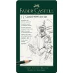 Faber Castell set of 12 castell 9000 Art set graphite pencils