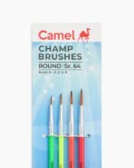 Camel  Champ  Brushes  Assorted  pack  of  4  brushes,  Round  -  Series  64 - Image 3