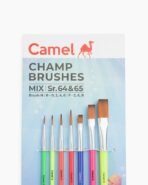 Camel  Champ  Brushes  Assorted  pack  of  7  brushes,  Round  -  Series  64  &  Flat  -  Series  65 - Image 2