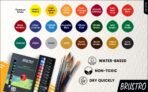 BRUSTRO Acrylic Paint colour set | Set of 24 Colours X 12ml Tubes - Image 4