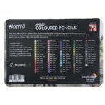 BRUSTRO Artists Colour Pencil | 6B, Set of 72 (in an Elegant tin Box) - Image 2