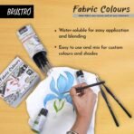 BRUSTRO Artists Fabric Colours - Set of 12, 30ml Paint Bottles |Water Soluble, Intermixable, Permanent - Image 5