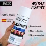 BRUSTRO Artist's Fixative Spray Can | 400ml | Transparent - Image 2