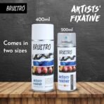 BRUSTRO Artist's Fixative Spray Can | 400ml | Transparent - Image 3