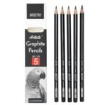 BRUSTRO ARTISTS’ FINEART GRAPHITE PENCIL SET OF 5