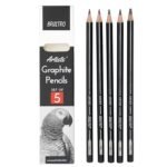 BRUSTRO ARTISTS’ FINEART GRAPHITE PENCIL SET OF 5