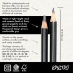 BRUSTRO ARTISTS’ FINEART GRAPHITE PENCIL SET OF 5 - Image 4