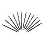BRUSTRO Artist Metallic Colour Pencil Set of 12 Shades, 3.3mm lead | Wax-based, Ergonommic - Image 4