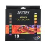 BRUSTRO Artists’ Oil Colour Set of 18 Colours X 12ML Tubes