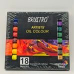BRUSTRO Artists’ Oil Colour Set of 18 Colours X 12ML Tubes