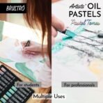BRUSTRO Artist Oil pastel set of 24 (Pastel Tones) - Image 4