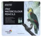 BRUSTRO Artists Watercolour Pencil |Set of 24 (in Elegant tin Box)