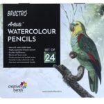 BRUSTRO Artists Watercolour Pencil |Set of 24 (in Elegant tin Box)