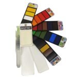 BRUSTRO Artists Watercolour Travel Pan Set of 25 Colours | Foldable