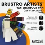 BRUSTRO Artists Watercolour Travel Pan Set of 25 Colours | Foldable - Image 3