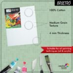 Brustro Artists 100% Cotton Canvas Board | White | 10 x 12 Inch, 4 mm | Pack of 1 - Image 4