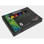 BRUSTRO Artists' Acrylic colour set of 6 fluorescent colours x 12ml tubes - Image 3