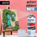 Brustro Artist's Picture Varnish Spray Can|400ml| Matte Finish - Image 2
