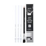 BRUSTRO Artists White Charcoal Pencil Set | 5mm, Set of 3 + 1 Pencil Eraser