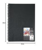 Brustro Artists Wiro Bound Sketch Book, A4 Size, 116 Pages, 160 GSM (Acid Free) - Image 4