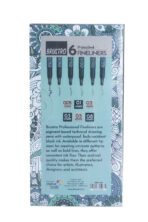 BRUSTRO Professional Pigment Based Fineliner Pen | Black | Set of 6 - Tip Size 0.05mm, 0.1mm, 0.2mm, 0.3mm, 0.5mm, 0.8mm - Image 3
