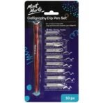 Mont Marte Calligraphy Dip Pen Set, Signature 10pc
