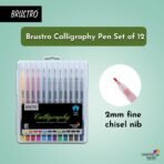 BRUSTRO Calligraphy Pen | 2mm | Set of 12 Colours - Image 2