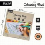 BRUSTRO DIY Colouring Book for Adults | 9x9 inches, 160 GSM, 25 Perforated Sheets | Ideal for Fineliners, Colour Pencils, Brush Pens, Markers. - Image 2